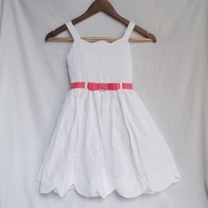 White Eyelet Girl's Dress